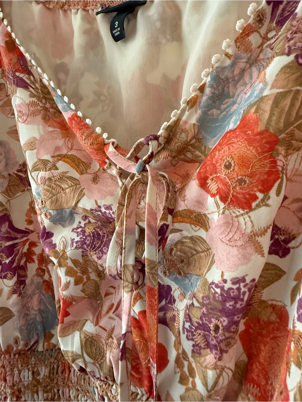 Torrid Boho Floral Peasant Top - Picture 2 of 10